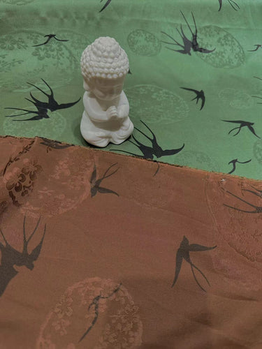 SXJLYZ - Handmade 25 Momme HUALUO Jacquard Hongyunsha Mud Silk Fabric (Openwork texture) - 114cm by the Yard