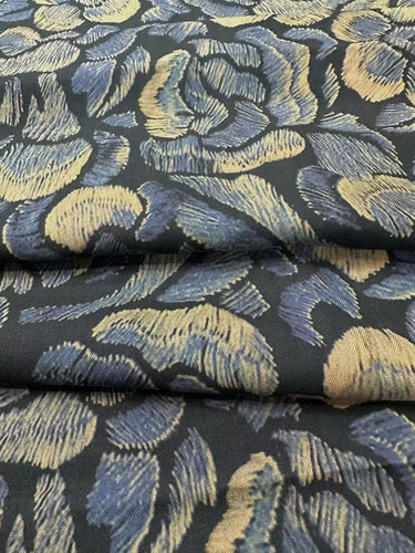 SXJFQH - 40 Momme Jacquard Mud Silk Plant Dye Vintage Style Pure Silk Fabric -114cm by the yard