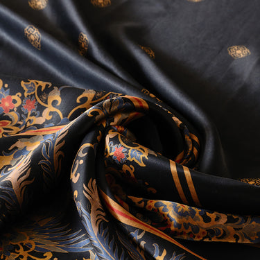 YPMMFW - Handmade 24 Momme HUALUO Jacquard Mud Silk Satin Fabric (Openwork texture) - 116cm by the Yard