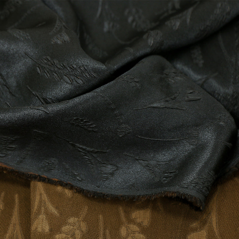 LZMSFY - 25 Momme Stretchy Jacquard Guanle Crepe Silk Fabric - 135cm wide by the Yard