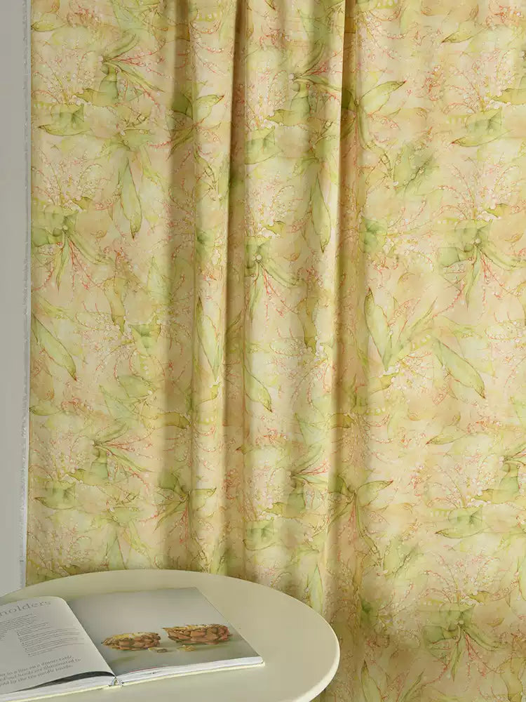 RYYUILIN - Hight 60 Count Rayon Satin Faux Silk Chinese Style Floral Cheongsam Dress Fabric - 145cm wide by the Yard