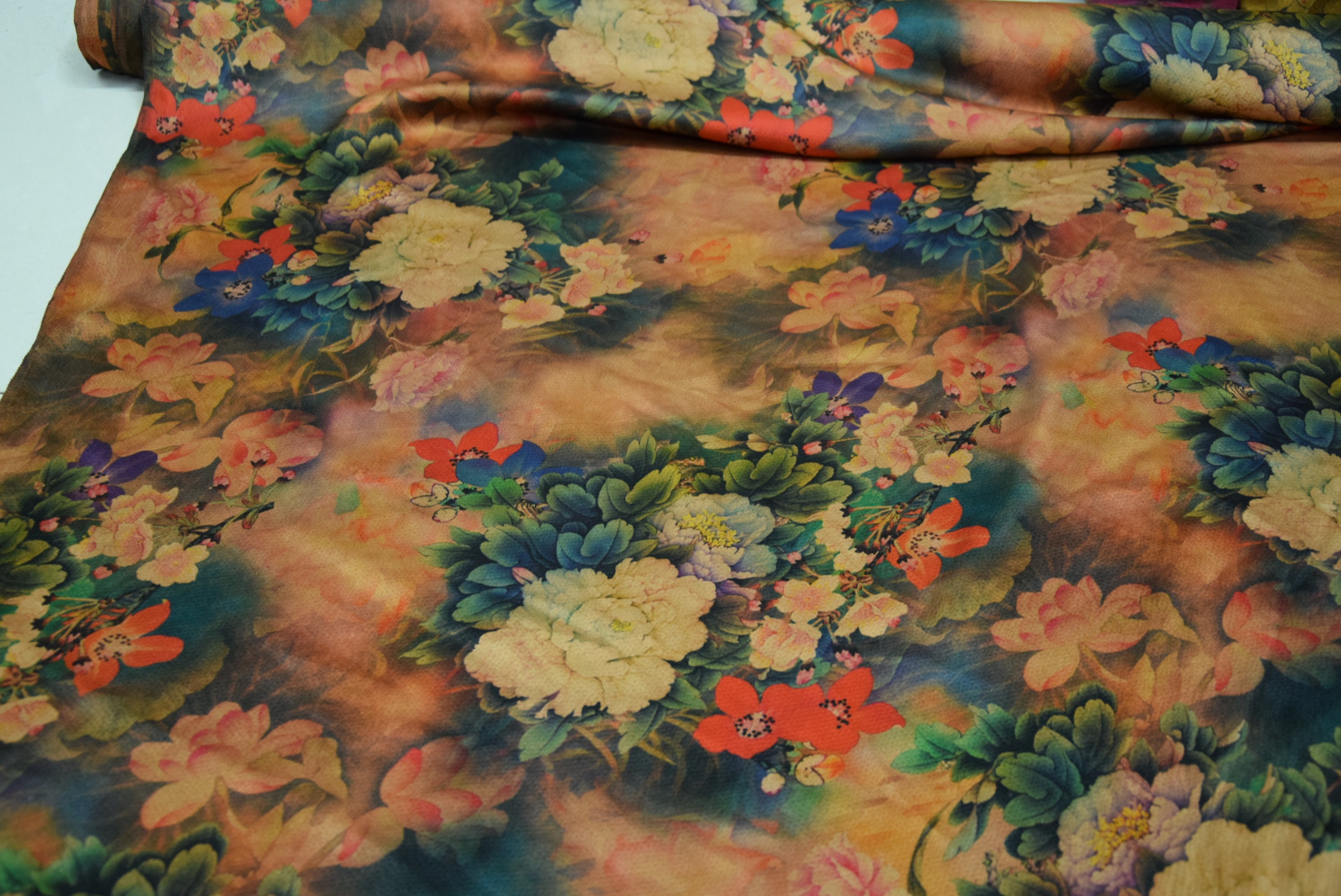 XLHHZZ - Handmade 25 Momme Pearl Satin Mud Silk Fabric - 110cm By the Yard