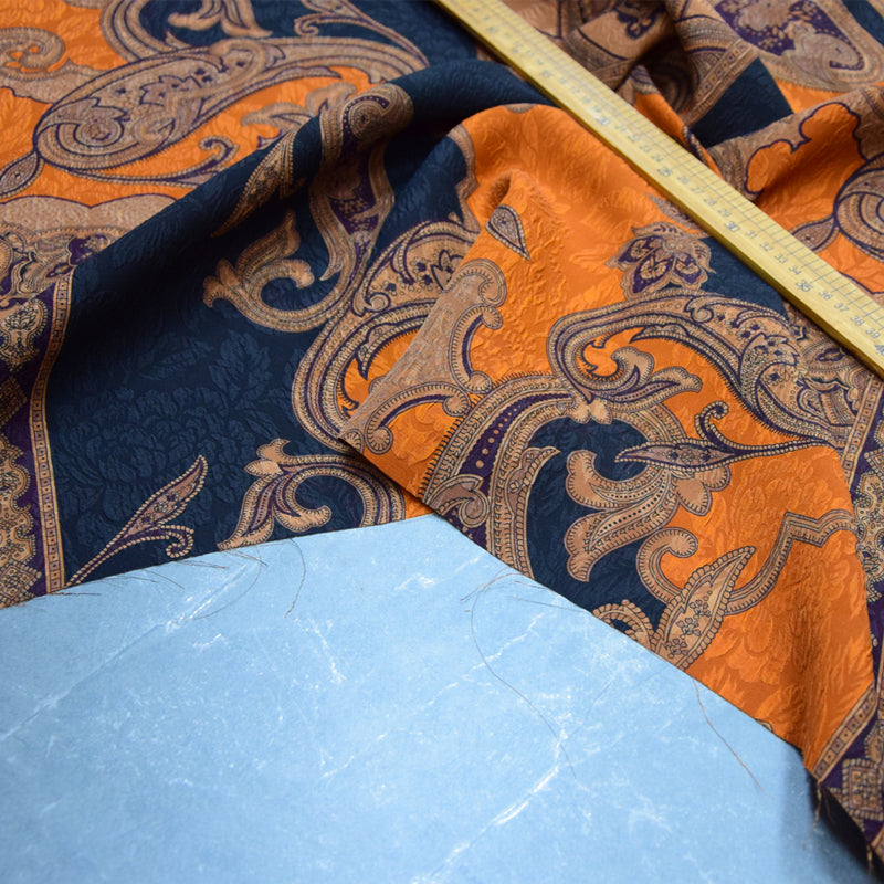 XLHSGL - 25 Momme Stretchy Jacquard Guanle Crepe Mud Silk Satin Fabric - 110cm wide by the Yard