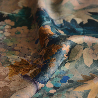 YPTHHL - Handmade 24 Momme HUALUO Jacquard Mud Silk Fabric (Openwork texture) - 140cm by the Yard