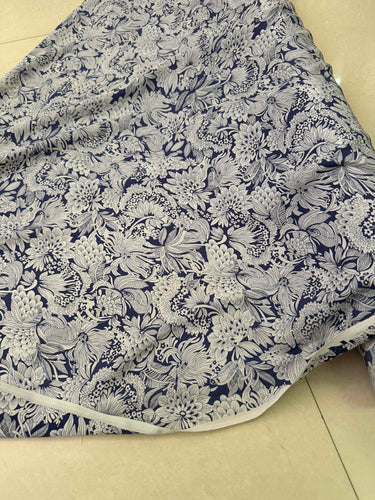 DDHUYH - 19 momme Floral Print Silk Crepe de Chine Fabric - 110cm wide by the Yard