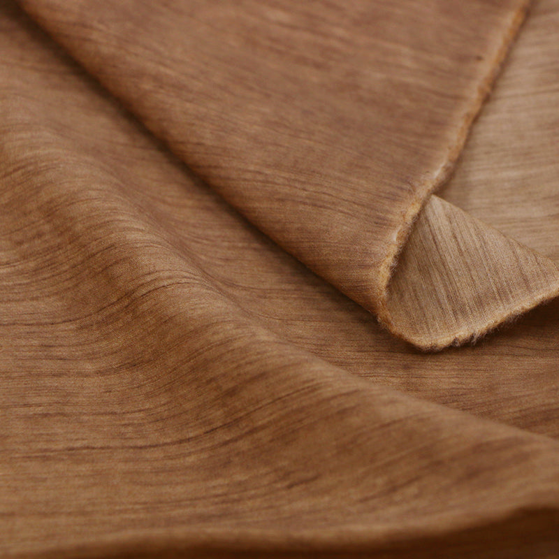 LZSMTR - 21 Momme Hand-Distressed & Cold-Dyed Silk/Wool Blend with Organic Texture - 110cm wide by the Yard