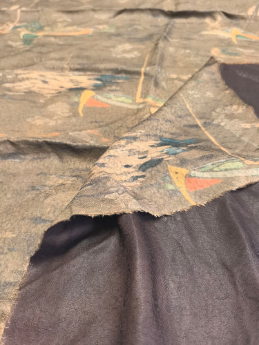 YPXDFZ - Handmade 27 Momme HUALUO Jacquard Mud Silk Fabric (Openwork texture) - 110cm by the Yard