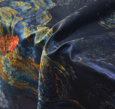 YPWUZS - Handmade 25 Momme HUALUO Jacquard Mud Silk Fabric (Openwork texture) - 110cm by the Yard