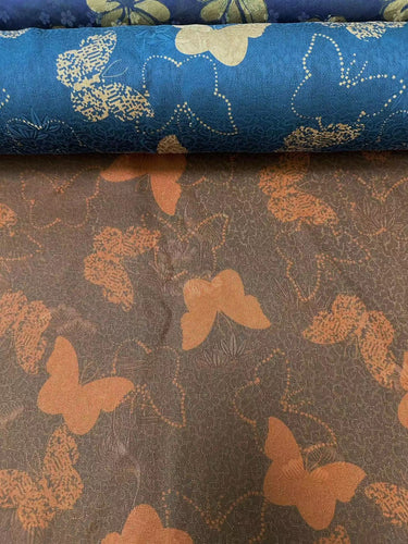 SXBAID - Handmade 25 Momme HUALUO Jacquard Hongyunsha Mud Silk Fabric (Openwork texture) - 114cm by the Yard