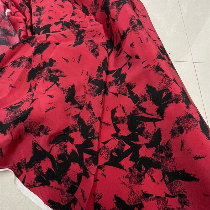 DDHSDI - 21 momme Floral Print Silk Crepe de Chine Fabric - 135cm wide by the Yard