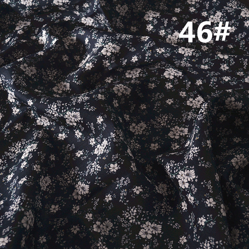 LRFGHB - Retro Style Floral Printed 42 Thread Count Ramie Fabric - 140cm wide by the Yard