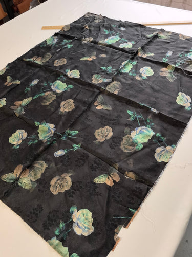 YPHLMG - Handmade 26 Momme HUALUO Jacquard Mud Silk Fabric (Openwork texture) - 110cm by the Yard