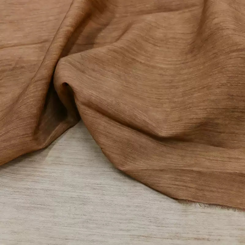 LZSMTR - 21 Momme Hand-Distressed & Cold-Dyed Silk/Wool Blend with Organic Texture - 110cm wide by the Yard