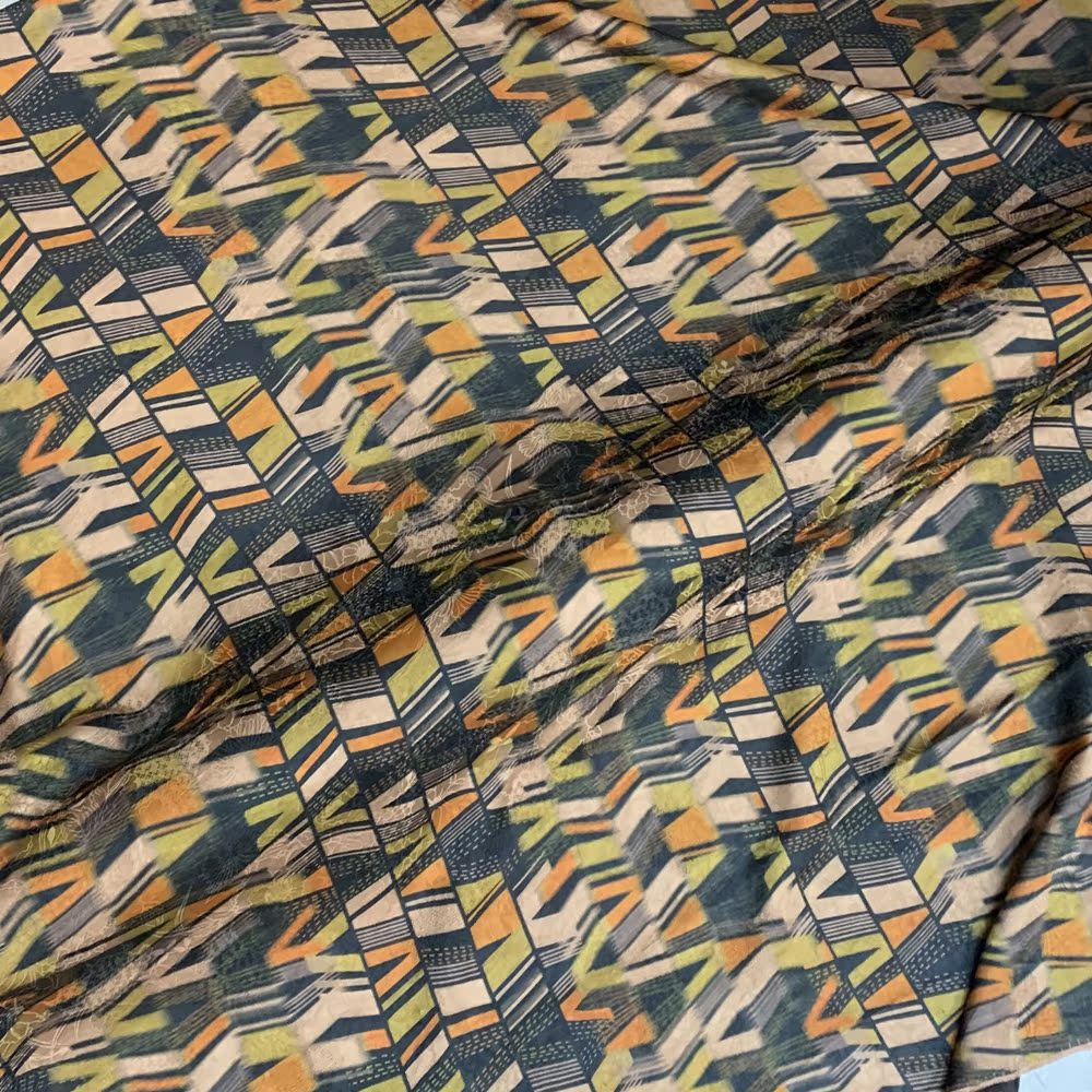 XLJHZM - Handmade 25 Momme Jacquard Mud Silk Satin Fabric - 110cm By the Yard