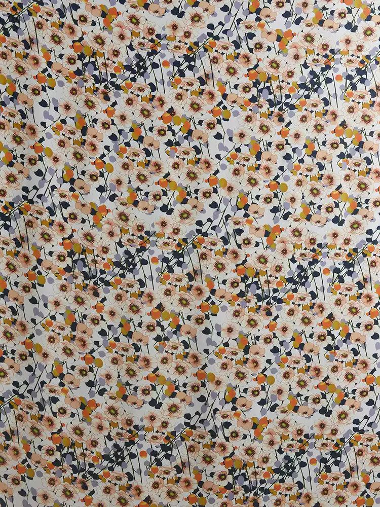 RYYANRAN - Hight 60 Count Rayon Satin Faux Silk Chinese Style Floral Cheongsam Dress Fabric - 145cm wide by the Yard