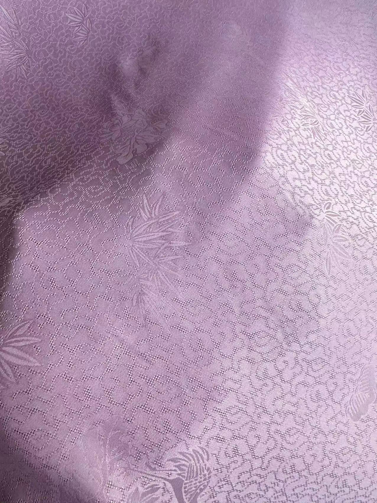 SXZYUS - Handmade 25 Momme HUALUO Jacquard Hongyunsha Mud Silk Fabric (Openwork texture) - 114cm by the Yard