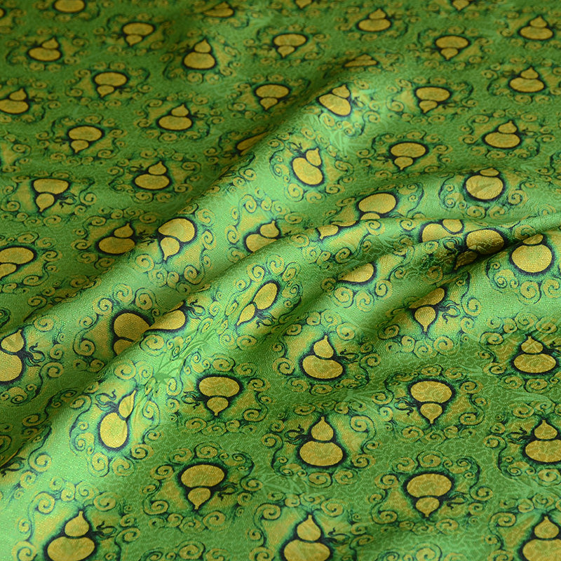 YPLHLU - Handmade 22 Momme HUALUO Jacquard Mud Silk Fabric (Openwork texture) - 110cm by the Yard