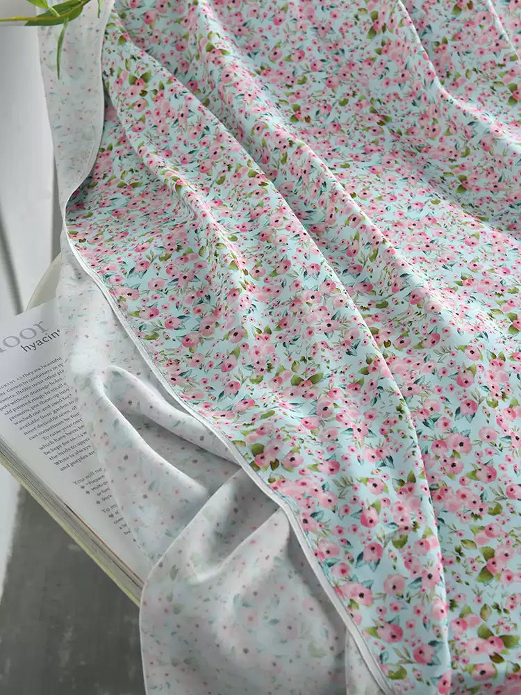 RYXUEGUO - Hight 60 Count Rayon Satin Faux Silk Chinese Style Floral Cheongsam Dress Fabric - 145cm wide by the Yard