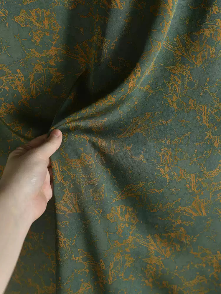 RYSHIQIN - Hight 60 Count Rayon Satin Faux Silk Chinese Style Floral Cheongsam Dress Fabric - 145cm wide by the Yard