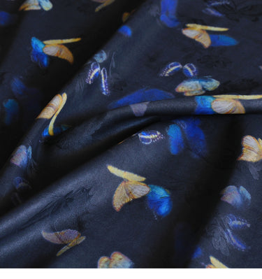 YPHOET - Handmade 24 Momme HUALUO Jacquard Mud Silk Fabric (Openwork texture) - 110cm by the Yard