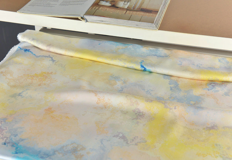 RYYUNLAN - Hight 60 Count Rayon Satin Faux Silk Chinese Style Floral Cheongsam Dress Fabric - 145cm wide by the Yard