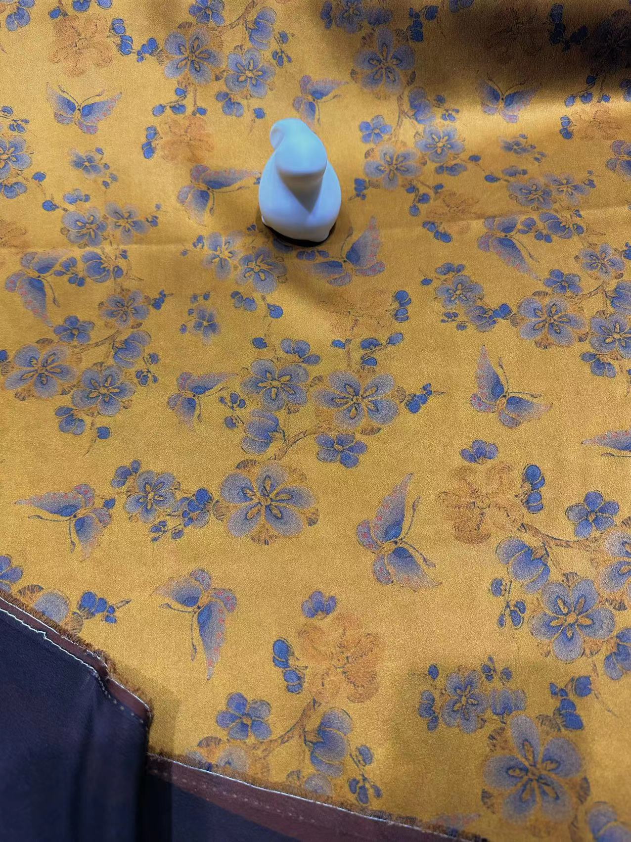 SXQINH - Handmade 40 Momme Mud Silk Satin Fabric - 114cm By the Yard