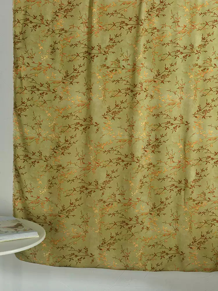 RYJINZHI - Hight 60 Count Rayon Satin Faux Silk Chinese Style Floral Cheongsam Dress Fabric - 145cm wide by the Yard