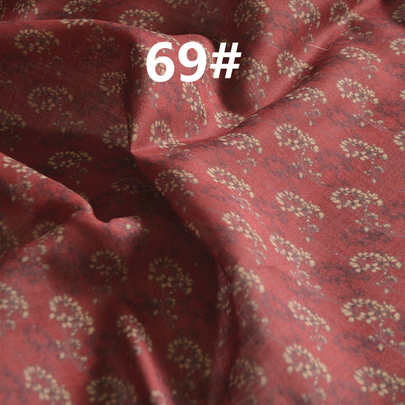 LRSBWL - Pastoral Style Floral Printed 42 Thread Count Ramie Fabric - 140cm wide by the Yard