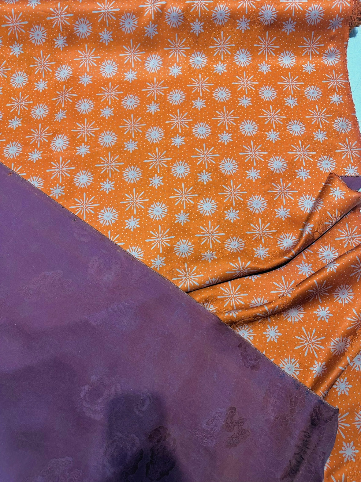 SXYANF - Handmade 25 Momme HUALUO Jacquard Hongyunsha Mud Silk Fabric (Openwork texture) - 114cm by the Yard