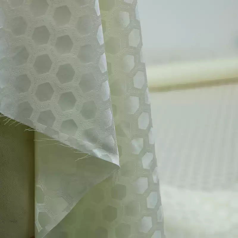 LZSMYQ - 23 Momme Jacquard  Mulberry Silk Wool Blend Silk Fabric - 137cm wide by the Yard