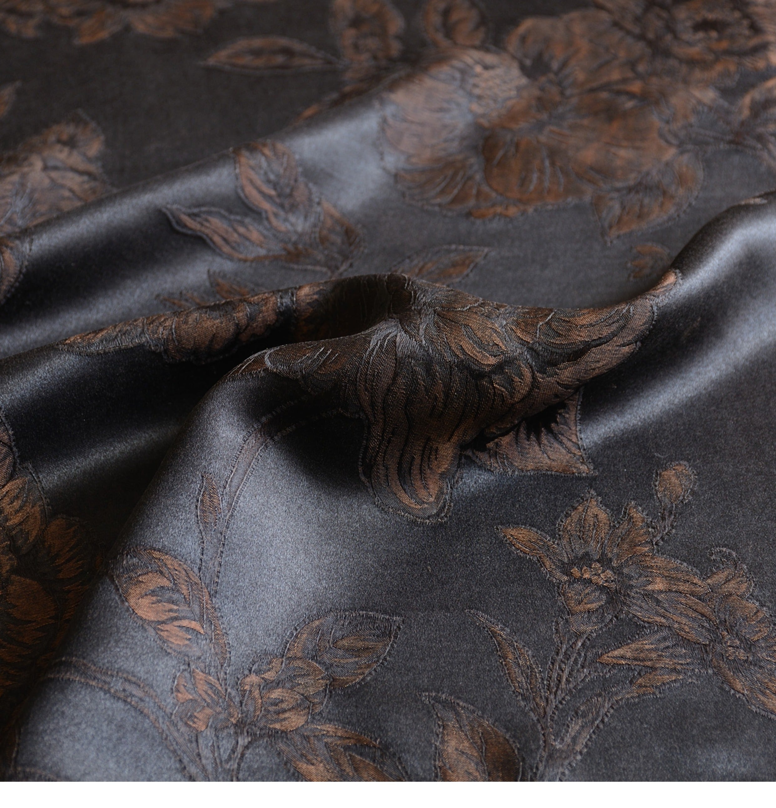 YPHYSI - Handmade 40 Momme Jacquard Mud Silk Fabric - 135cm by the Yard
