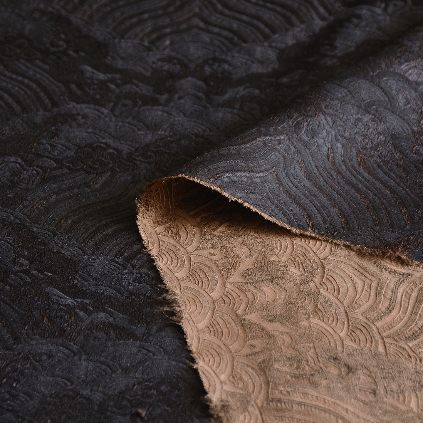 YPHILA - Handmade 40 Momme Jacquard Mud Silk Fabric - 135cm by the Yard