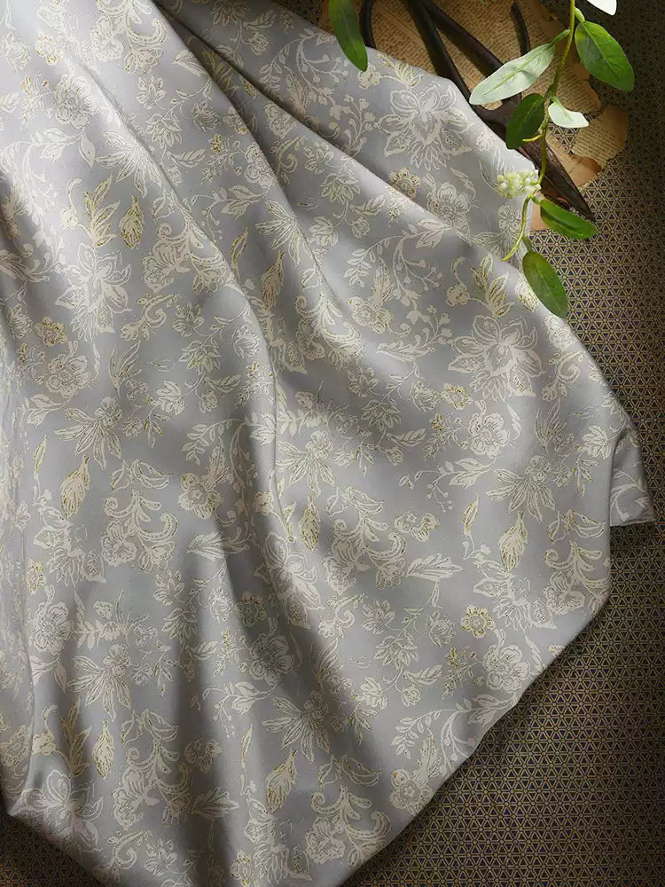 RYSUXIAN - Hight 60 Count Rayon Satin Faux Silk Chinese Style Floral Cheongsam Dress Fabric - 145cm wide by the Yard