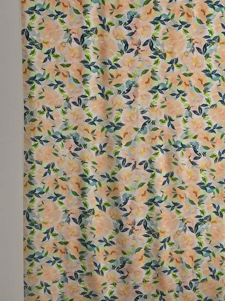 RYYUCHAA- Hight 60 Count Rayon Satin Faux Silk Chinese Style Floral Cheongsam Dress Fabric - 145cm wide by the Yard