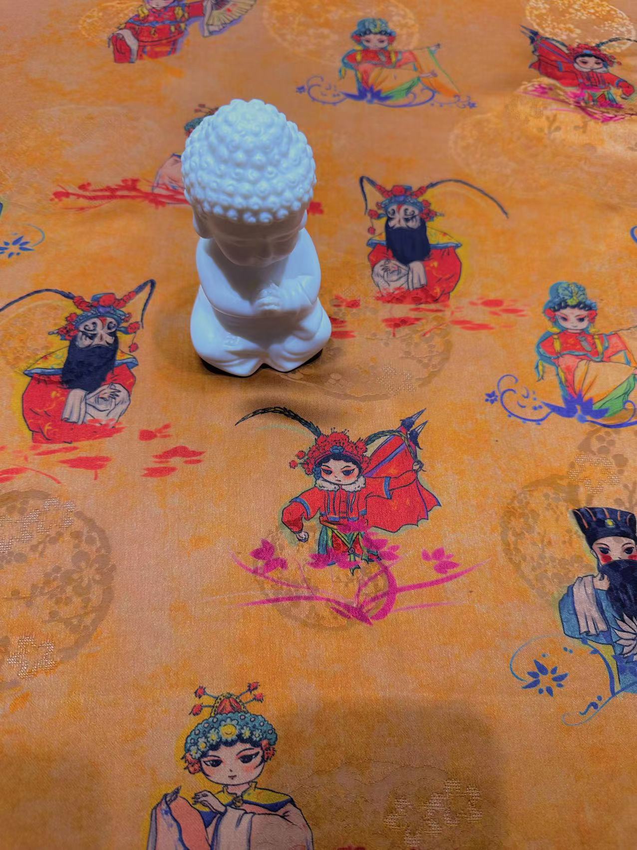 SXQBJJ - Handmade 25 Momme HUALUO Jacquard Hongyunsha Mud Silk Fabric (Openwork texture) - 114cm by the Yard