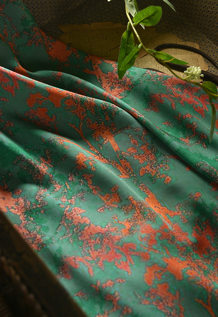 RYHONSAN - Hight 60 Count Rayon Satin Faux Silk Chinese Style Floral Cheongsam Dress Fabric - 145cm wide by the Yard