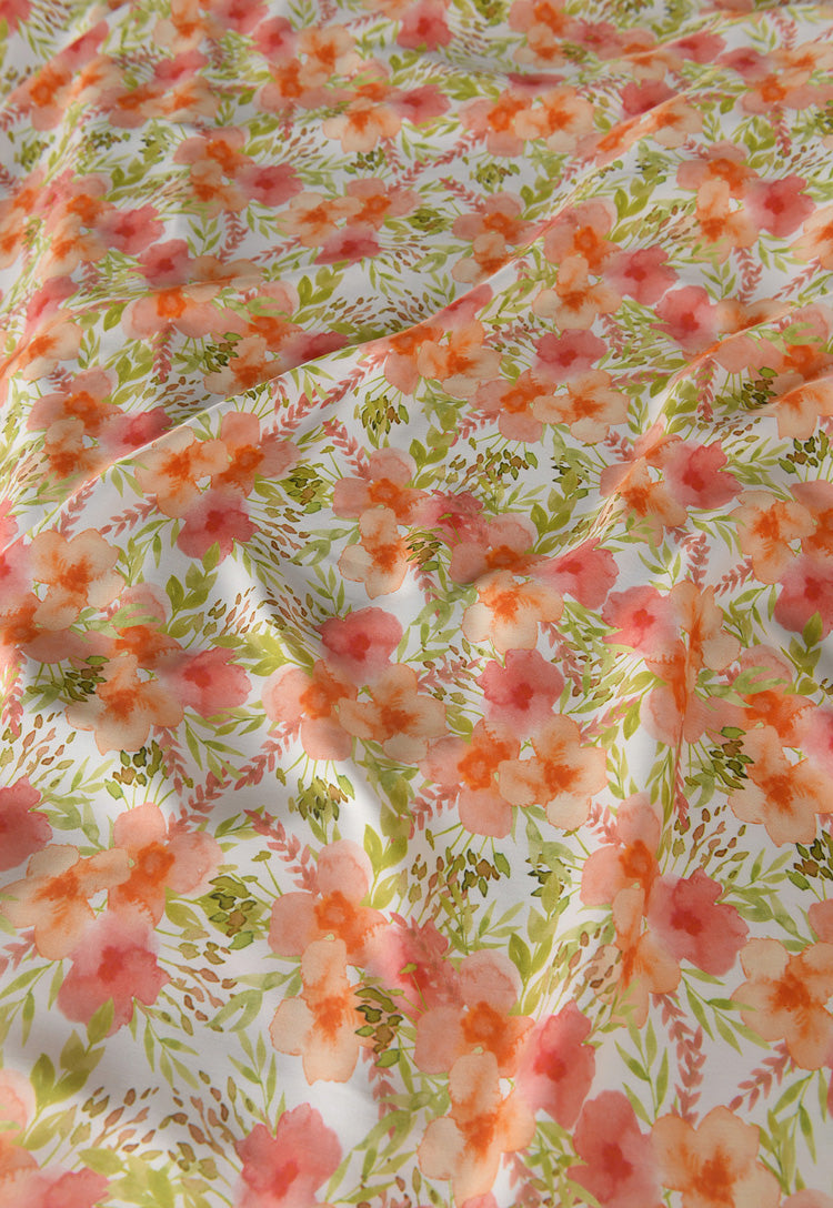 RYXIACHU - Hight 60 Count Rayon Satin Faux Silk Chinese Style Floral Cheongsam Dress Fabric - 145cm wide by the Yard