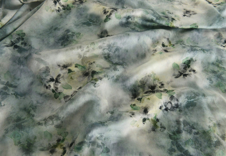 RYKONGYIN  - Hight 60 Count Rayon Satin Faux Silk Chinese Style Floral Cheongsam Dress Fabric - 145cm wide by the Yard
