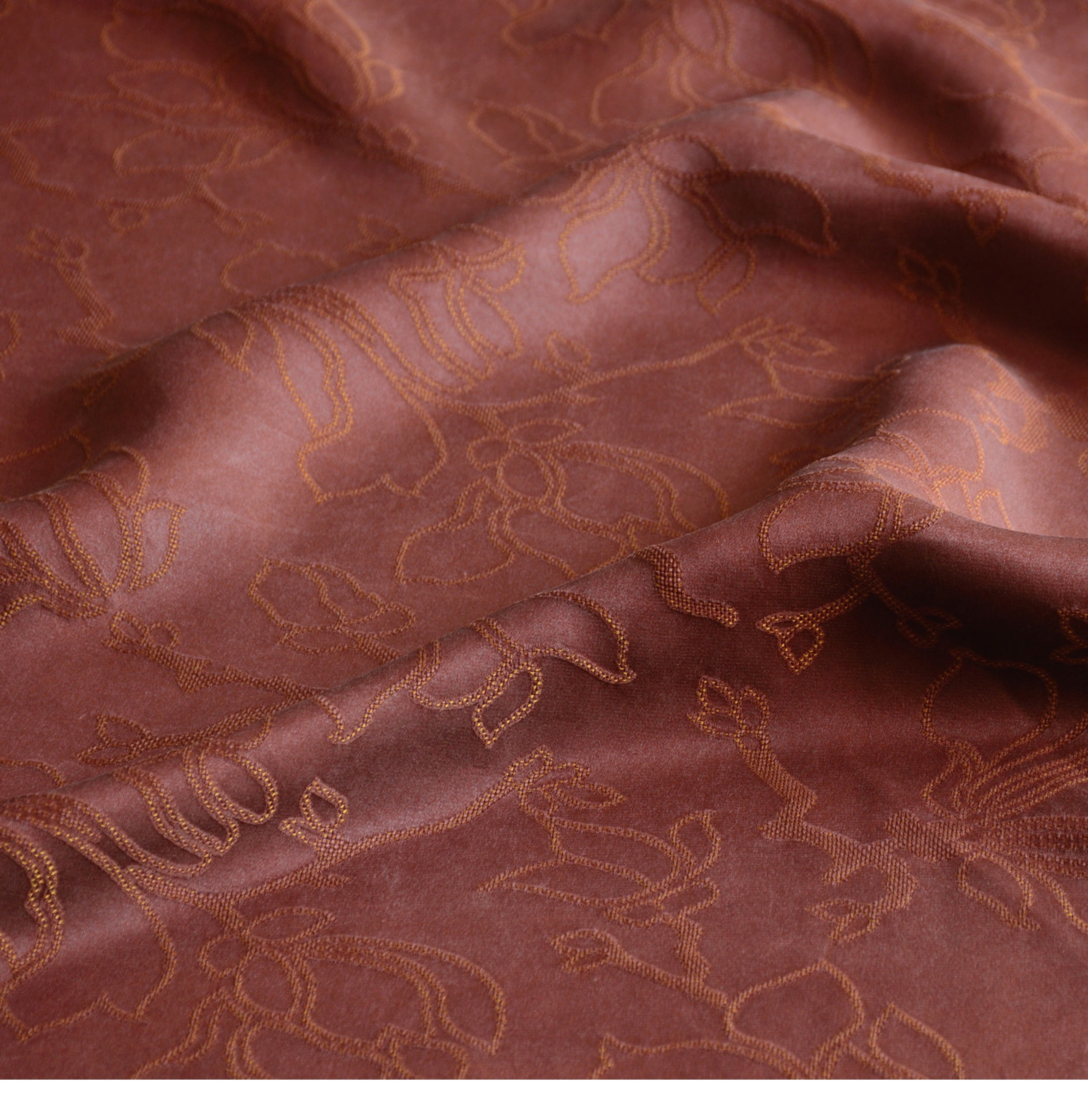 YPHLIU - Handmade 30 Momme HUALUO Jacquard Hong Yunsha Mud Silk Fabric (Openwork texture) - 110cm by the Yard
