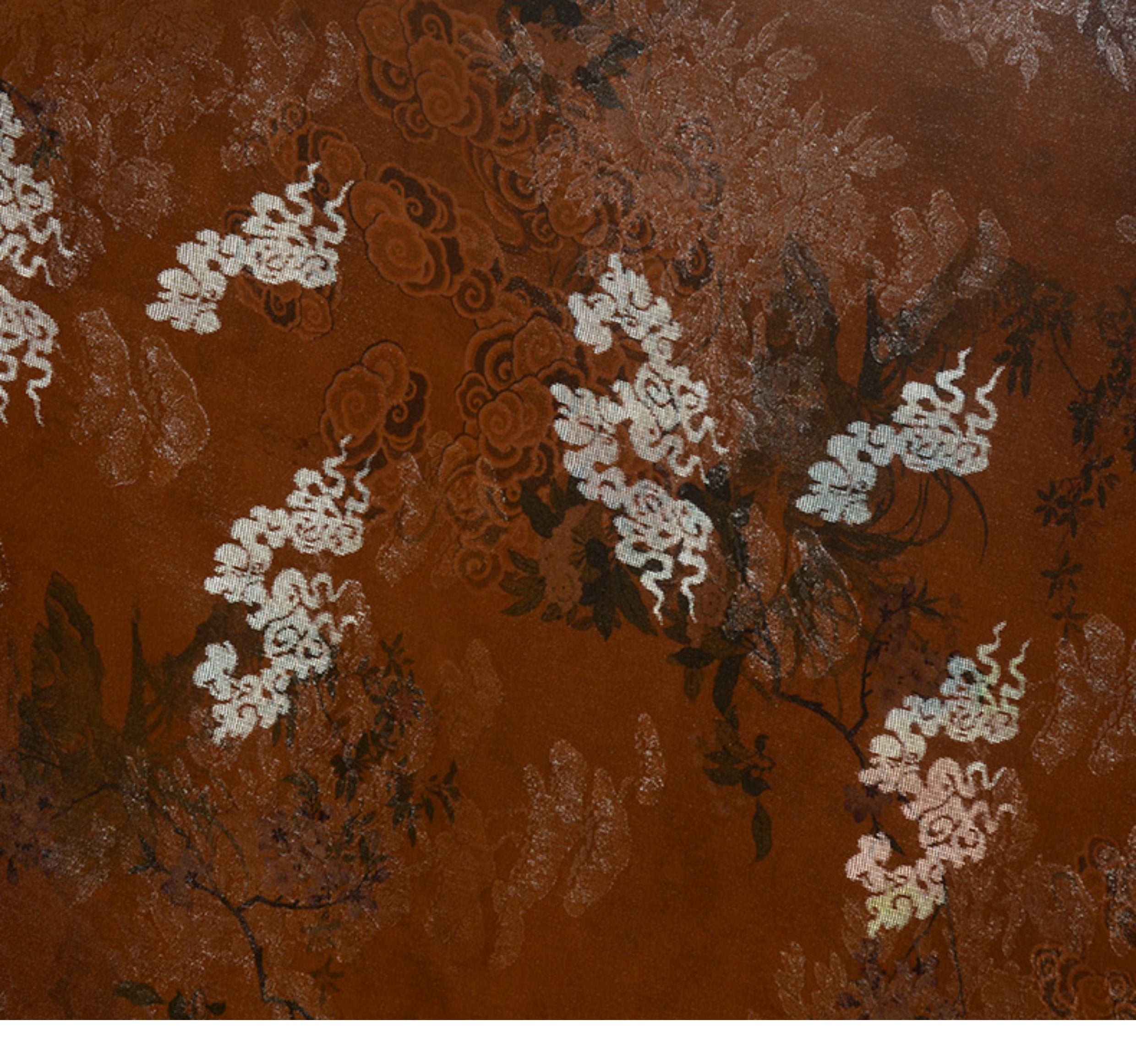 YPZMXY - Handmade 26 Momme HUALUO Jacquard Mud Silk Fabric (Openwork texture) - 110cm by the Yard