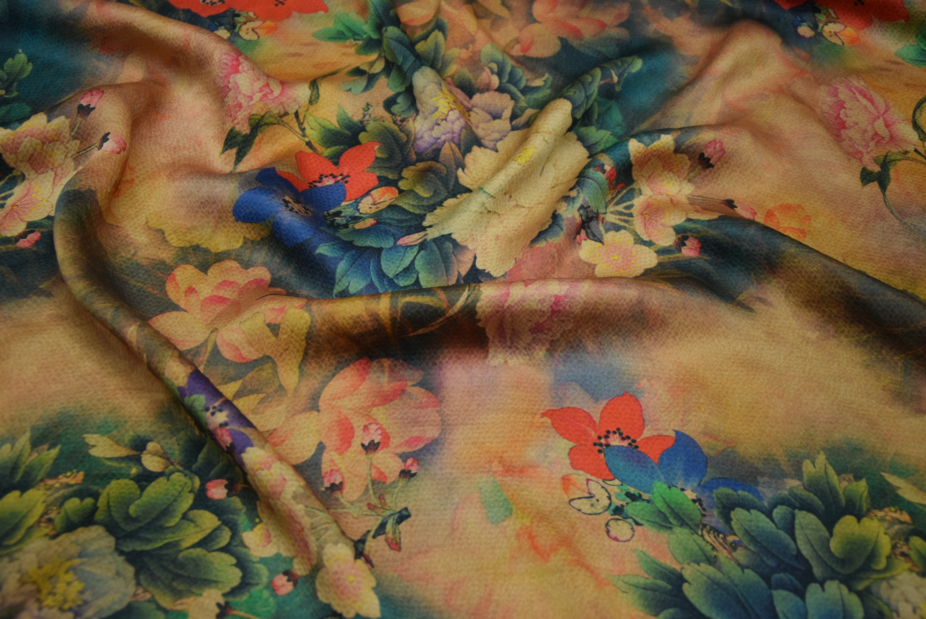 XLHHZZ - Handmade 25 Momme Pearl Satin Mud Silk Fabric - 110cm By the Yard