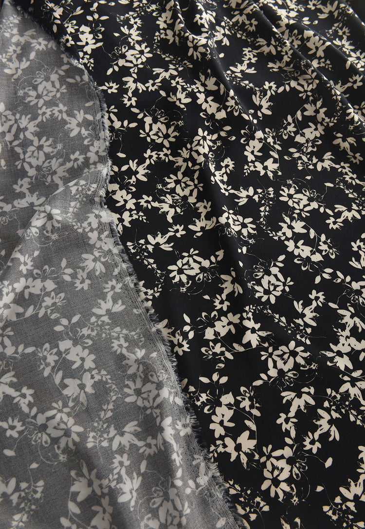 RYCAOYUA - Hight 60 Count Rayon Satin Faux Silk Chinese Style Floral Cheongsam Dress Fabric - 145cm wide by the Yard