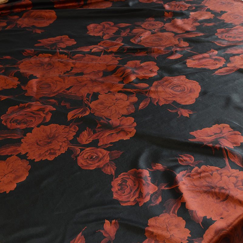 YPYRMD - Handmade 25 Momme HUALUO Jacquard Mud Silk Satin Fabric (Openwork texture) - 113cm by the Yard