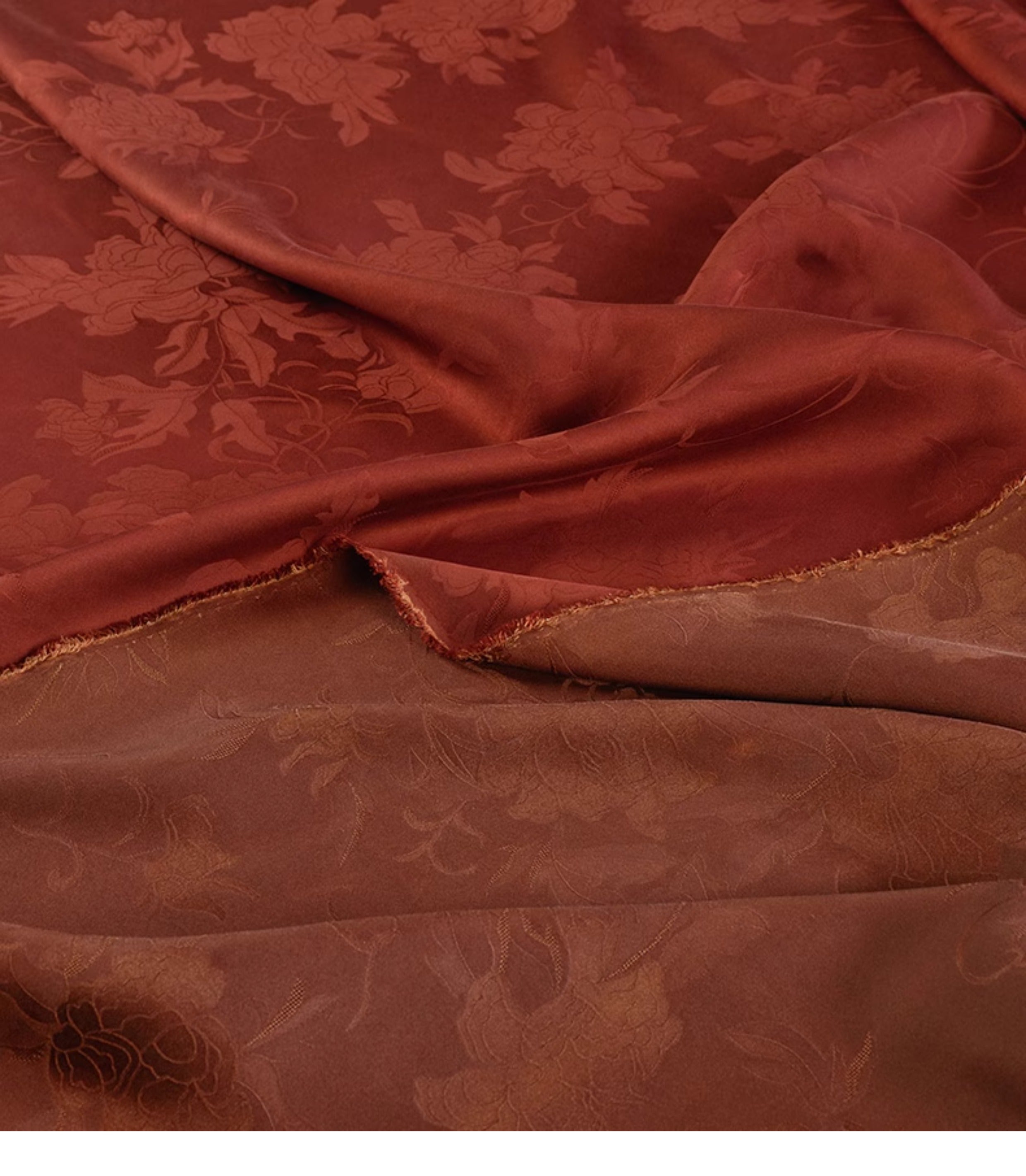 YPHSDM - Handmade 25 Momme HUALUO Jacquard Mud Silk Fabric (Openwork texture) - 112cm by the Yard