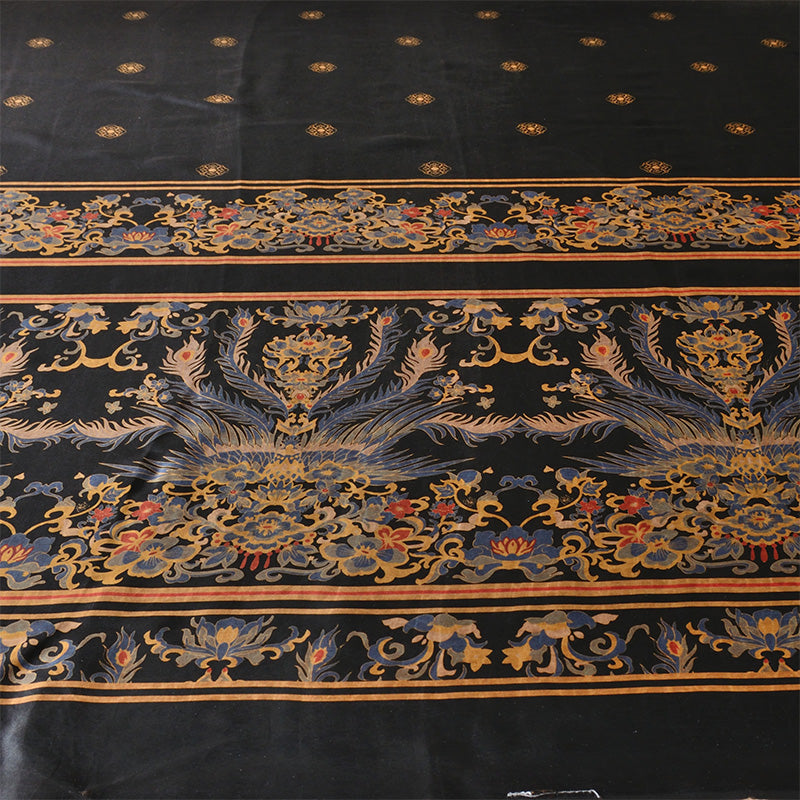 YPMMFW - Handmade 24 Momme HUALUO Jacquard Mud Silk Satin Fabric (Openwork texture) - 116cm by the Yard