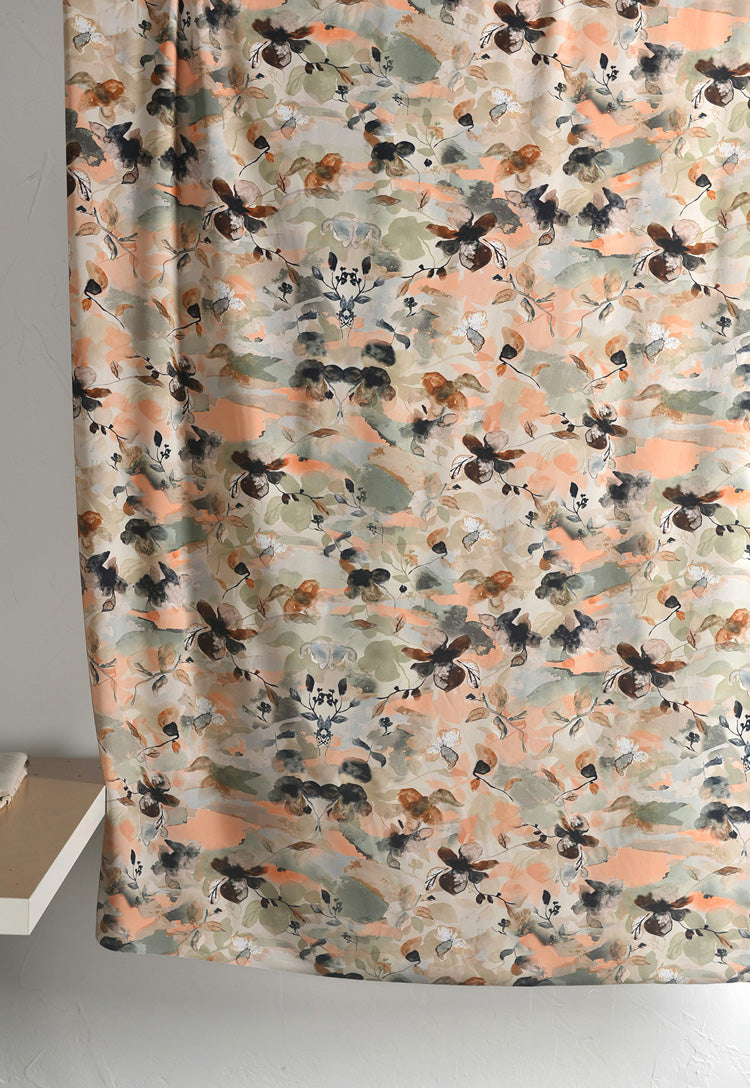 RYLINSEN- Hight 60 Count Rayon Satin Faux Silk Chinese Style Floral Cheongsam Dress Fabric - 145cm wide by the Yard