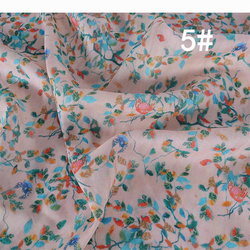 LRXCSS - Vintage Style Floral Printed  42 Thread Count Ramie Fabric - 140cm wide by the Yard