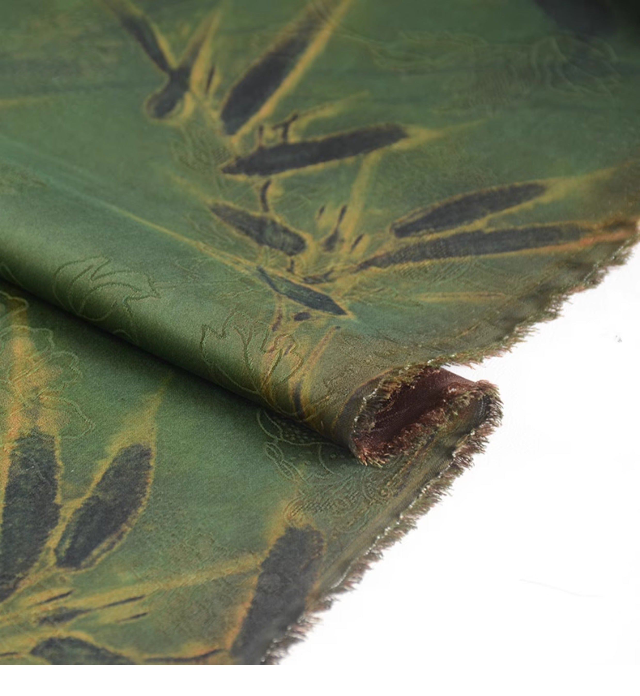 YPZZDM - Handmade 26 Momme HUALUO Jacquard Mud Silk Fabric (Openwork texture) - 110cm by the Yard