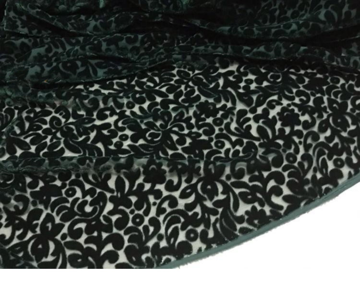 SISELO - Semi-sheer with a Draping Effect  Burnout Silk Velvet Satin Fabric - 114cm wide by the Yard