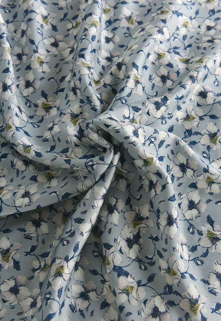 RYLANMOE  - Hight 60 Count Rayon Satin Faux Silk Chinese Style Floral Cheongsam Dress Fabric - 145cm wide by the Yard